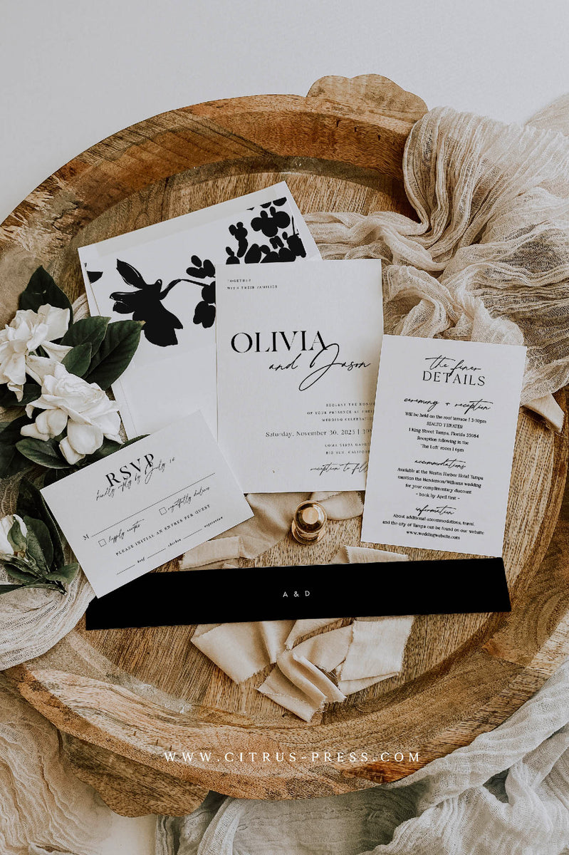 Blank Wedding Invitation Suites Arched And Shaped Wedding Invitations