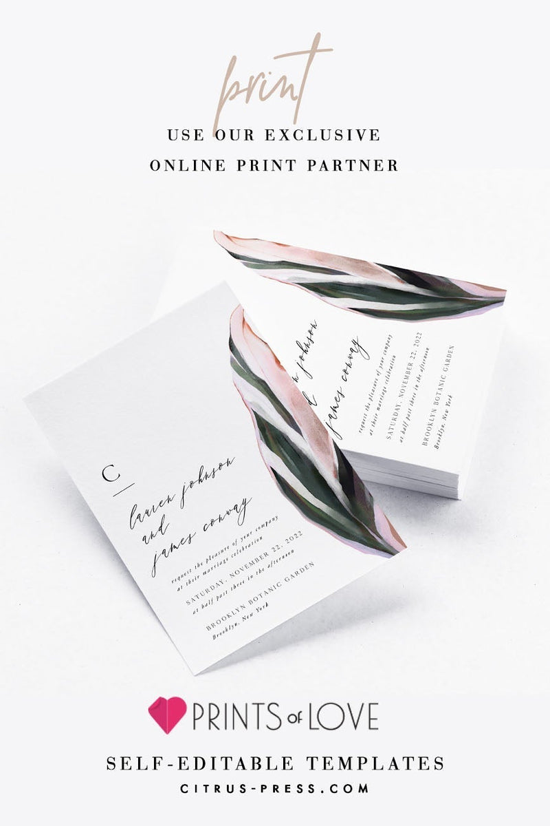 Minimal Arch Frame Photo Wedding Invitation | Save the Date | Printabl –  Citrus Press