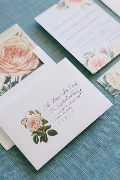 Real Weddings | Custom Botanical Invitation