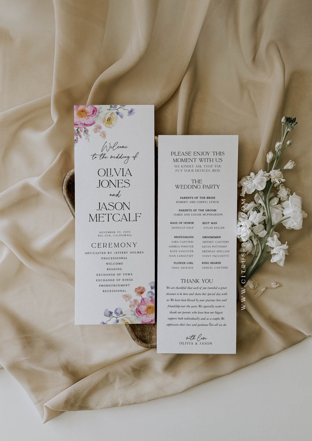 Wedding Ceremony Booklet Template Wedding Program Templates Download