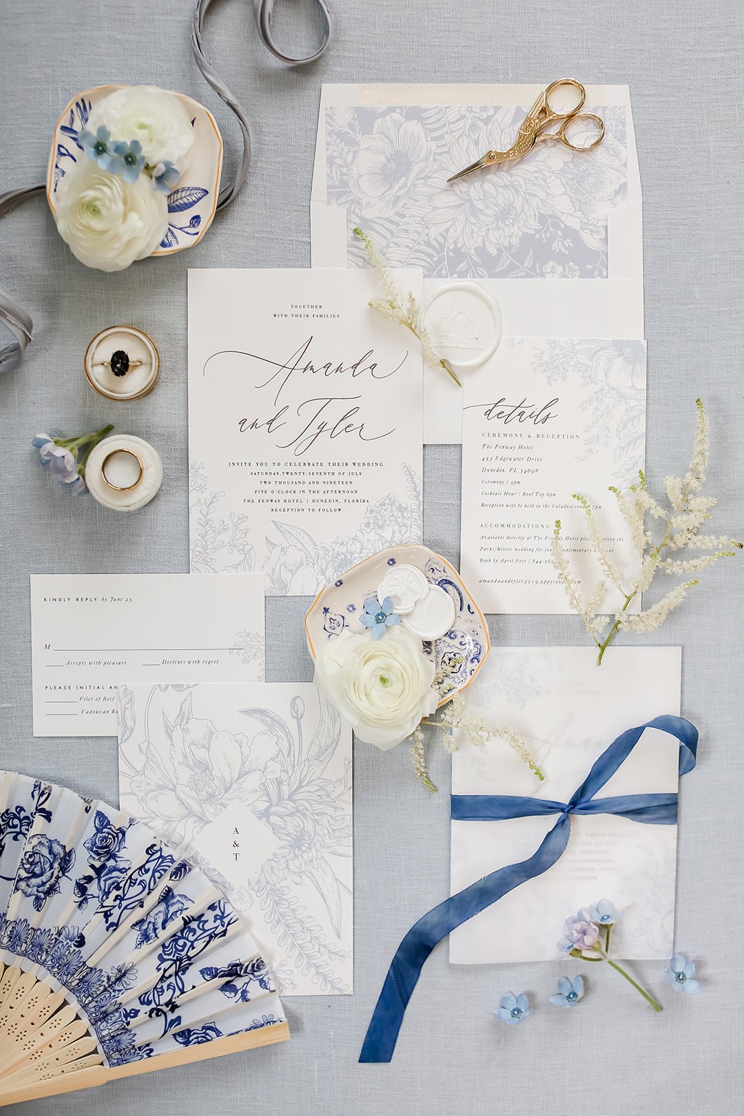 Blue Spring Invitations Blue floral wedding invitations 60 photos - Astyledwedding.com