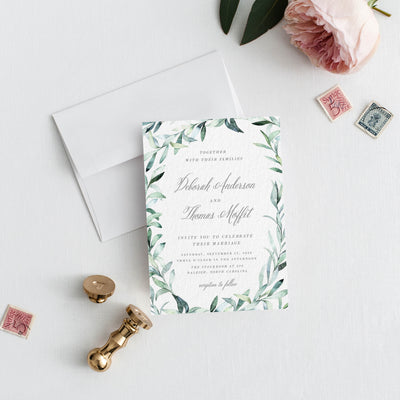 PDF DIY Eucalyptus Wedding Invitation
