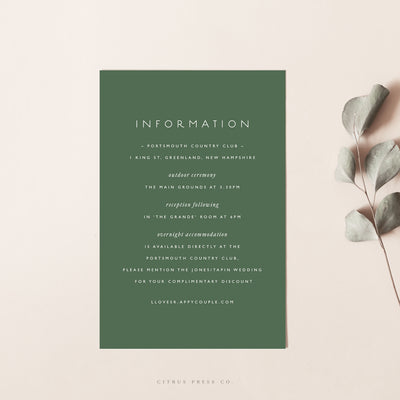 Wildflower Greenery Woodland Wedding Invitation