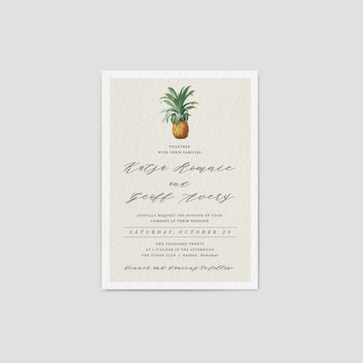 Pineapple wedding invitation