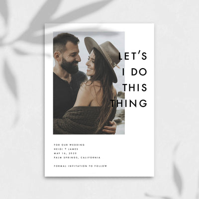 Lets I Do This Thing Save The Date Self Editable Wedding Template