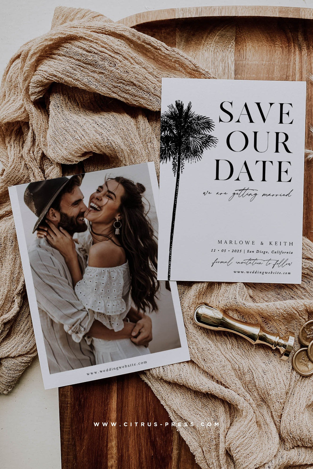 Etsy save the date destination wedding