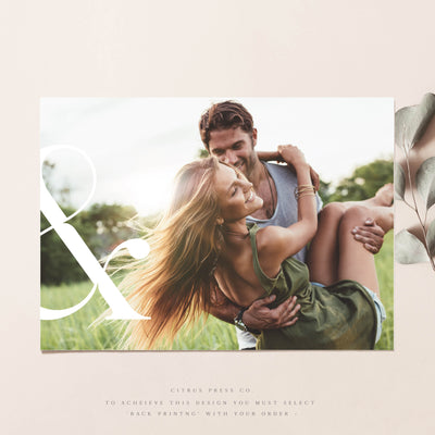 Modern Minimal Photo Save the Date Announcement Card