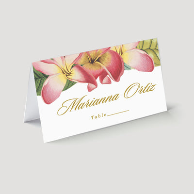 Hawaii reception place cards