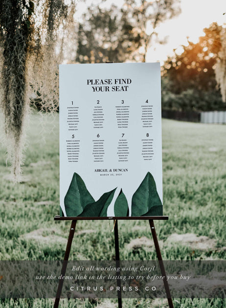 PDF Seating Chart – Citrus Press