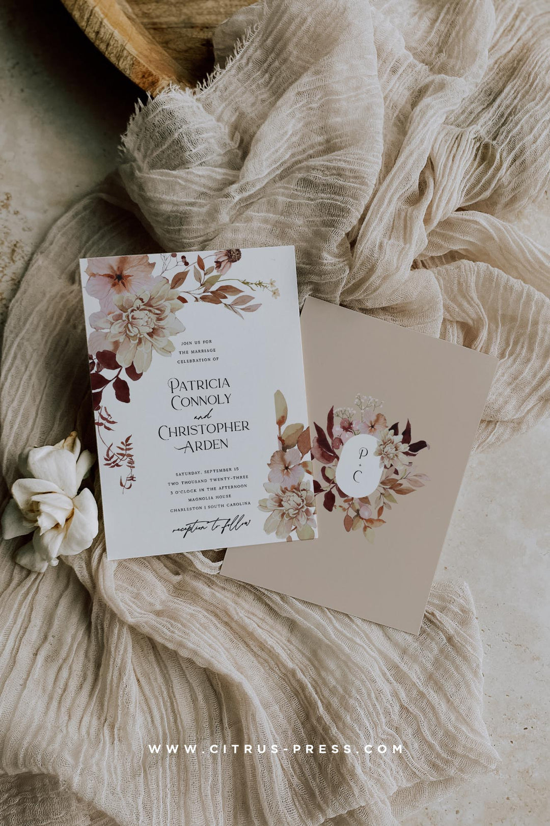 Tarjeta de invitación verde oliva impresa, respuesta minimalista  personalizada de verano al aire libre, temática de boda italiana  minimalista, inserto adjunto, PD02 - Etsy México, image size:1080x1621